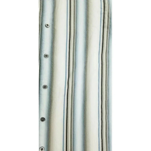 Tommy Bahama Size Small Men's Cotton Silk Blend Hem Logo Tag Stripe Long Sleeve - Picture 8 of 11